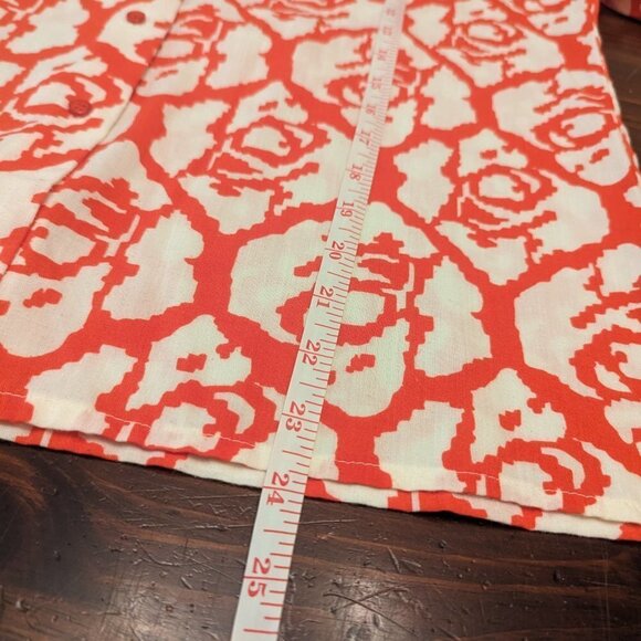 VINTAGE Inner Visions by Ship 'n Shore red and white blouse size 14 - Picture 5 of 6